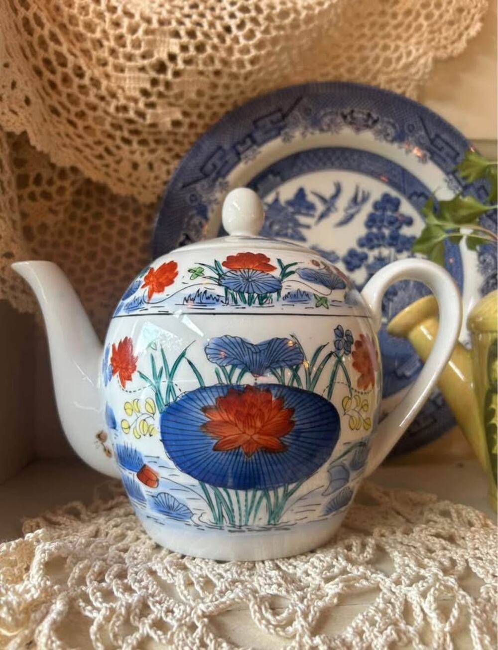 Vintage Williams-Sonoma Grande Cuisine Floral Teapot – Lotus Porcelain